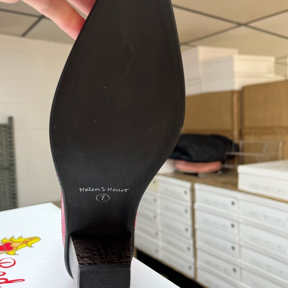 Women’s Sparkly Fuschia Barbie Pink Ankle Bootie Bling Cowboy Boot - Picture 4 of 6